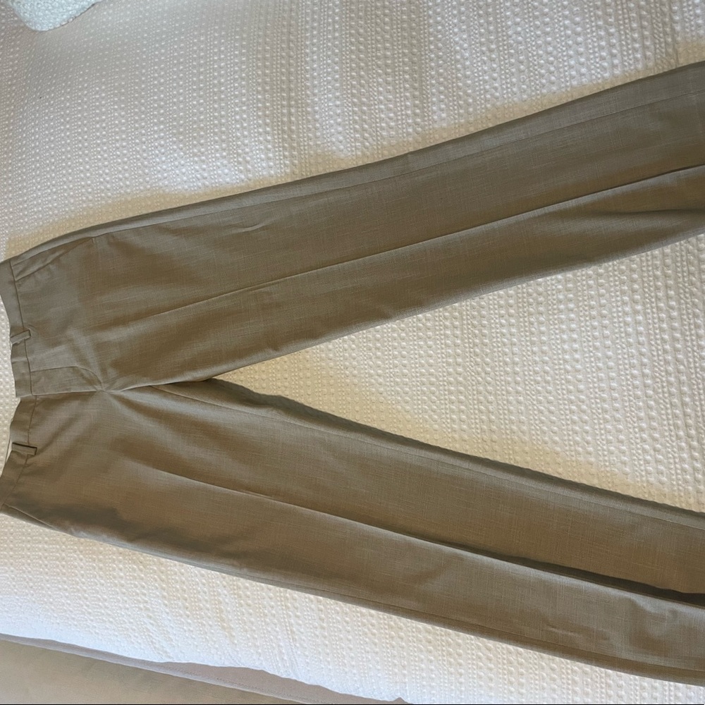 Mutant tan dress slacks, slim fit
